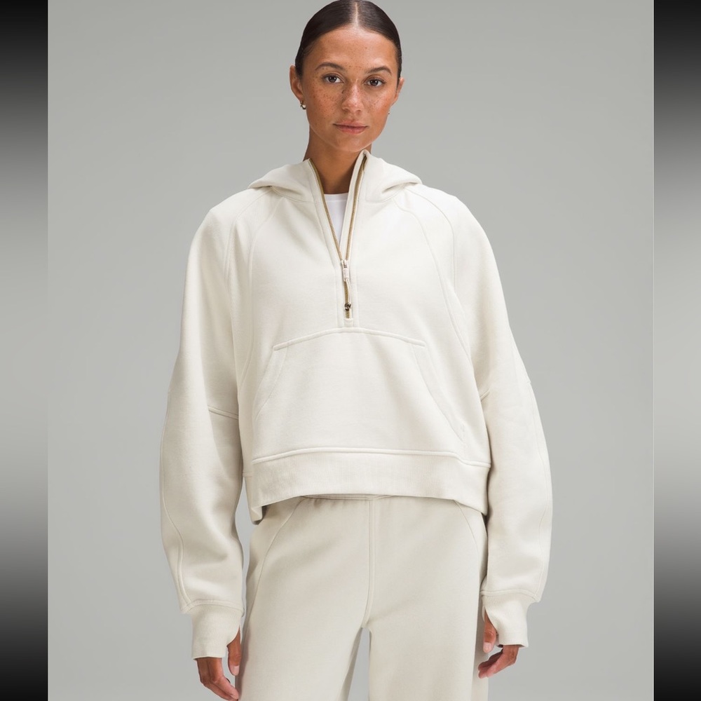 Lululemon BNWT Gold Zip Bone Oversized Scuba XS/S